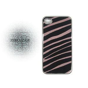 iPhone4★FELT ZEBRA STYLE★シマウマ柄のおしゃれなケース♪【全3色】 ライトパープル