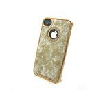 iPhone4S/4★ラインストーンで飾ったマーブルスタイルケース♪【全3色】 ゴールド