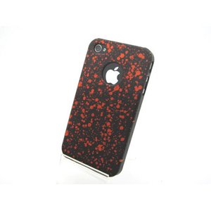 iPhone4S/4★ペンキで塗ったようなデザインのおしゃれなケースです♪【全7色】 レッド