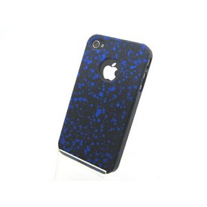 iPhone4S/4★ペンキで塗ったようなデザインのおしゃれなケースです♪【全7色】 ブルー