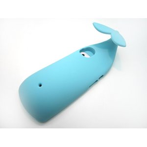 iPhone5★WHALE CASE★クジラ型のキュートなナチュラルケース♪スタンド代わりにしたり、しっぽをぶらさげてホルダーにも!!【全4色】 ブルー
