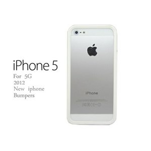 iPhone5★iPhone5のスリム感をそのまま生かせるクリアバンパーフレームケース!!【全3色】 ホワイト