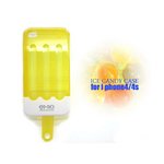 iPhone4S/4★NEWツートンアイスクリームSTYLEケースカバー【全8色】 クリアイエロー/ホワイト