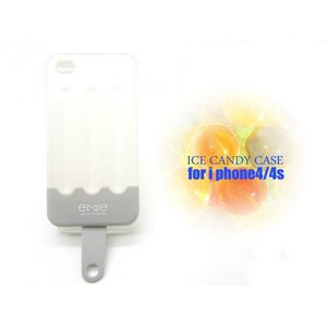 iPhone4S/4★NEWツートンアイスクリームSTYLEケースカバー【全8色】 ホワイト/グレー