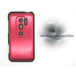 HC015★HTC EVO 3D ISW12HT★アルミの高級感溢れるスタイリッシュなケース♪【全4色】 レッド