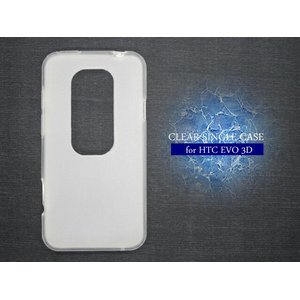 HTC EVO 3D ISW12HT★クリアのシンプルなラバーケース!!【全4色】 クリア