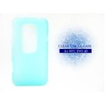 HTC EVO 3D ISW12HT★クリアのシンプルなラバーケース!!【全4色】 クリアブルー