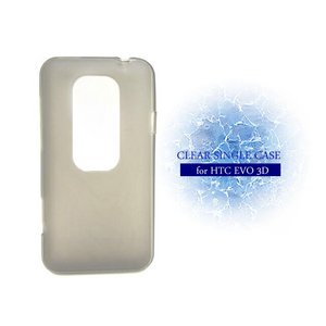 HTC EVO 3D ISW12HT★クリアのシンプルなラバーケース!!【全4色】 クリアブラック