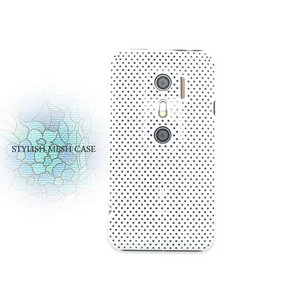 HTC EVO 3D ISW12HT★パンチングメッシュのタフでイカしたケース!!【全4色】 ホワイト
