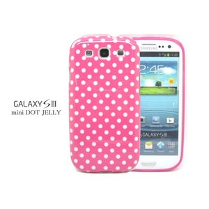 GALAXY S3 SC06D★小さなドット柄がオシャレでCUTEなケース♪【全2色】 マゼンタ/ホワイトドット