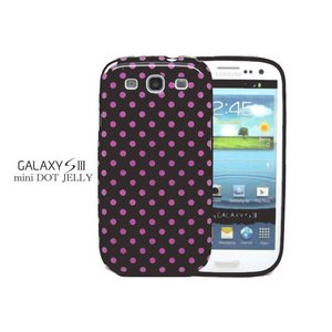 GALAXY S3 SC06D★小さなドット柄がオシャレでCUTEなケース♪【全2色】 ブラック/ピンクドット