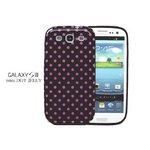 GALAXY S3 SC06D★小さなドット柄がオシャレでCUTEなケース♪【全2色】 ブラック/ピンクドット