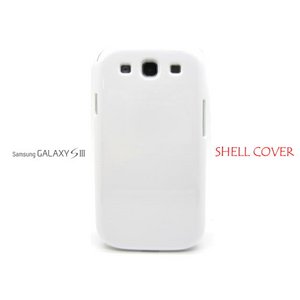 GALAXY S3 SC06D★ポリカシェルカバー★Shell Cover/シングルカラー/シンプルハードケース【全3色】 ホワイト