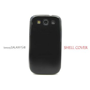 GALAXY S3 SC06D★ポリカシェルカバー★Shell Cover/シングルカラー/シンプルハードケース【全3色】 ブラック