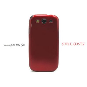 GALAXY S3 SC06D★ポリカシェルカバー★Shell Cover/シングルカラー/シンプルハードケース【全3色】 レッド