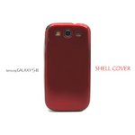 GALAXY S3 SC06D★ポリカシェルカバー★Shell Cover/シングルカラー/シンプルハードケース【全3色】 レッド