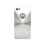 iPhone5★背面に穴の開いたアルミのケース!! Appleのリンゴマークは隠さずに飾れます♪【全6色】 シルバー