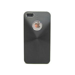 iPhone5★背面に穴の開いたアルミのケース!! Appleのリンゴマークは隠さずに飾れます♪【全6色】 ブラック