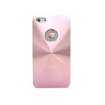 iPhone5★背面に穴の開いたアルミのケース!! Appleのリンゴマークは隠さずに飾れます♪【全6色】 ピンク