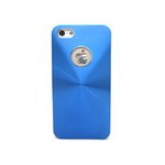 iPhone5★背面に穴の開いたアルミのケース!! Appleのリンゴマークは隠さずに飾れます♪【全6色】 ブルー