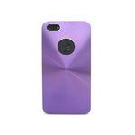 iPhone5★背面に穴の開いたアルミのケース!! Appleのリンゴマークは隠さずに飾れます♪【全6色】 パープル