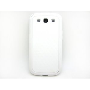 GALAXY S3 SC06D★カラーフレームにカーボンタイプの高級感あるケース!! シンプルで洗練されたカッコよさが必見です!!【全6色】 ホワイトフレーム/ホワイト