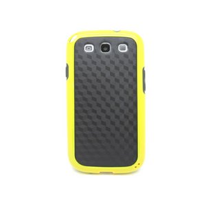GALAXY S3 SC06D★カラーフレームにカーボンタイプの高級感あるケース!! シンプルで洗練されたカッコよさが必見です!!【全6色】 イエローフレーム/ブラック