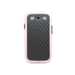 GALAXY S3 SC06D★カラーフレームにカーボンタイプの高級感あるケース!! シンプルで洗練されたカッコよさが必見です!!【全6色】 ピンクフレーム/ブラック