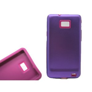 GALAXY S2 SC02C★アルミとラバーを合体させた画期的なケース!! 外側はアルミでハードにGALAXYを保護して、内側はラバーでピッタリフィット!!【全8色】 パープル