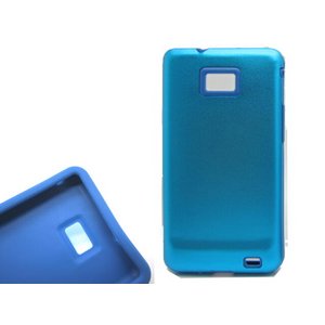 GALAXY S2 SC02C★アルミとラバーを合体させた画期的なケース!! 外側はアルミでハードにGALAXYを保護して、内側はラバーでピッタリフィット!!【全8色】 ブルー