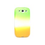 GALAXY S3 SC06D★3色のカラーグラデーションが目を引くケース!! TPU素材で滑りにくい♪【全4色】 グリーン/オレンジ