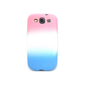 GALAXY S3 SC06D★3色のカラーグラデーションが目を引くケース!! TPU素材で滑りにくい♪【全4色】 ピンク/ブルー