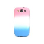 GALAXY S3 SC06D★3色のカラーグラデーションが目を引くケース!! TPU素材で滑りにくい♪【全4色】 ピンク/ブルー