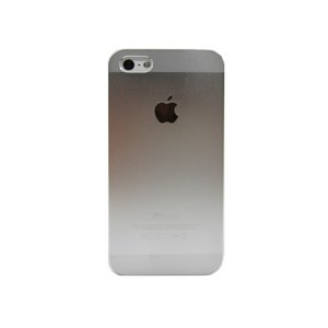 iPhone5★BACK SIDE ALUMI APPLE★背面がアルミでできたケース!! アップルマークのロゴが入ってオシャレに♪【全6色】 シルバー