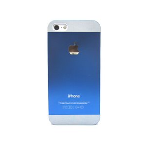 iPhone5★BACK SIDE ALUMI APPLE★背面がアルミでできたケース!! アップルマークのロゴが入ってオシャレに♪【全6色】 ブルー