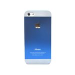 iPhone5★BACK SIDE ALUMI APPLE★背面がアルミでできたケース!! アップルマークのロゴが入ってオシャレに♪【全6色】 ブルー