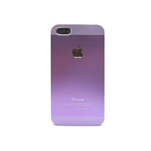 iPhone5★BACK SIDE ALUMI APPLE★背面がアルミでできたケース!! アップルマークのロゴが入ってオシャレに♪【全6色】 パープル