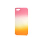 iPhone5★3色のカラーグラデーションが目を引くケース!! TPU素材で滑りにくい♪【全4色】 ピンク/オレンジ