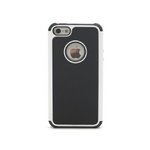 iPhone5★内側にTPU素材、外側にPC素材のＷハイブリッドケース!! アップルマークは隠さずにオシャレに♪【全5色】 ホワイト