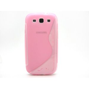 GALAXY S3 SC06D★人気のウェーブデザインのTPUケース!! 【全3色】 ピンク