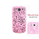 GALAXY S3 SC06D★Silhoute Rose Style Case★シルエットローズスタイルケース【全4色】 ピンク