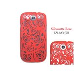 GALAXY S3 SC06D★Silhoute Rose Style Case★シルエットローズスタイルケース【全4色】 レッド