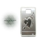 ドコモ★GALAXY S2 SC02C★豪華ラインストーン Arrow of the Heart STYLE ケース 【全4色】 シルバー