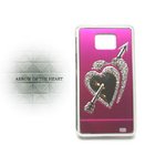 ドコモ★GALAXY S2 SC02C★豪華ラインストーン Arrow of the Heart STYLE ケース 【全4色】 マゼンタ