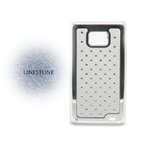 ドコモ★GALAXY S2 SC02C★シルバーフレームキラキラINラインストーンStyle ケース 【全3色】 ホワイト