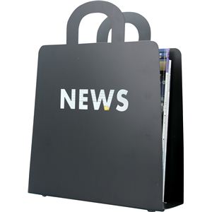 スチールマガジンラック　ブラック　LFS-052BK