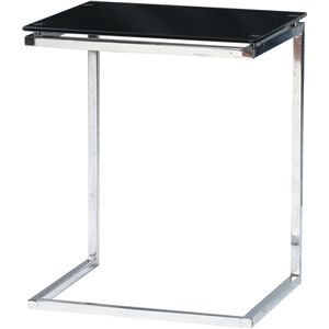 サイドテーブル スチール/強化ガラス製(ガラス天板) PT-15BK ブラック(黒) 商品画像