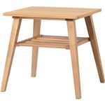 サイドテーブル 【モティ】 長方形 木製 棚収納付き RTO-743TNA ナチュラル
