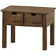 引出し収納付きミニテーブル 木製(杉) AKB-242BR ブラウン 【完成品】