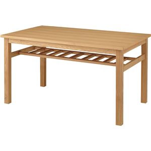 【単品】棚付きダイニングテーブル 【Coling】コリング 木製 4人掛けサイズ HOT-522TNA ナチュラル - 拡大画像